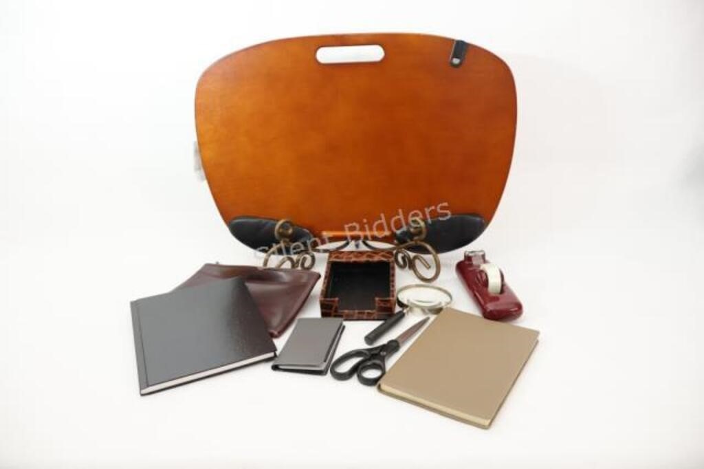 Lap Desk, Tape Dispenser, Scissors, Note Books