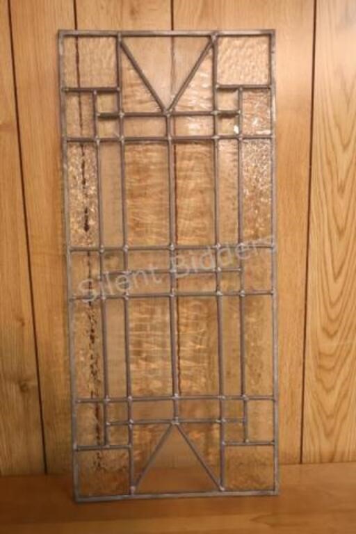 Clear Textured Stain Glass Hanging Panel 1 of 2