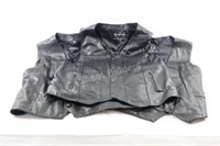 Set of 3 Black Mens Leather Vests