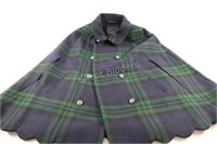 Talbots Plaid Cape Wool Jacket