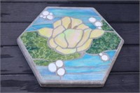 Artisian Stain Glass on Concrete Pad