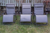 Set of 3 Folding Anti-Gravity Chairs