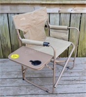 Natural Gear Folding Chair w Side Table