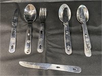 VTG Girl Scout Imperial Stainless Silverware Sets