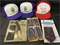 VTG Boy Scout Hats, Camp Knife & More