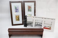 Set of Picture Wall Photo Frames & Melannco Shelf