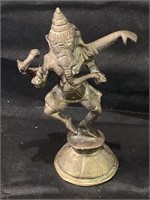 VTG Brass Dancing Ganesh Figure