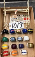 16 Mini NFL Football Helmets