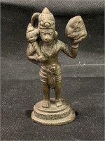 Lord Hanuman Brass Hindu God Figurine