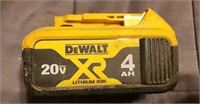 DEWALT 20V BATTERY 4AH - INOP