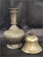 VTG Brass Vase & Bell