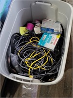 Tote of Wires, Cords & More