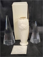 Lenox Vase & Glass Prisms - Note