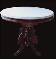 Victorian Marble Top Parlor Table