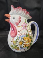 Italian Pottery Rooster Pitcher
