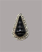 Sterling Silver & Onyx Pendant