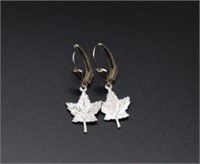 925 Maple Leaf Earrings