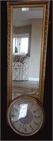 Heavy Full Length Mirror & Clock