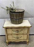 French Style Nightstand With Basket