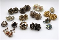 Collection of Vntg Clip & Screw On Earrings