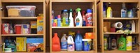 Laundry Room Cabinet Contents - Cleaning Products