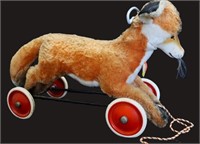 1960's Original Steiff Fox Ride-On Pull Toy
