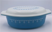 Pyrex Snowflake Garland Covered Casserole
