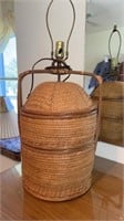 Mid Century Chinese Rice Wedding Basket Table