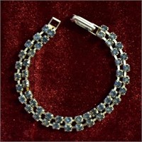 Vintage Blue Rhinestone Bracelet