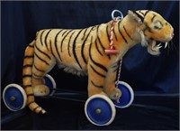 Steiff Reit Wild Tiger Roarer Ride-on Pull Toy