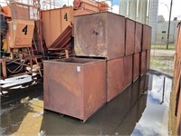 Lot of (11) 4'x4' Steel Bins