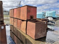 Lot of (11) 4'x4' Steel Bins