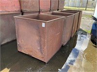 Lot of (4) 4'x4' Steel Bins