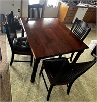 Treeforms Square Table & 4 Upholstered Chairs