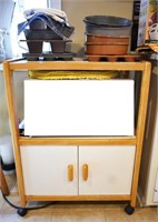 Kitchen Microwave Cart, Baking Pans & More