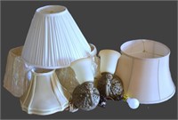 Group of Lamp Shades & Wall Scones