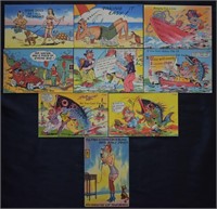 Vintage Linen Comic Postcards (9)