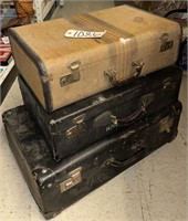 3 Vintage Trunk Suitcases