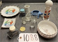 Novelty Plates, Inkwell and More