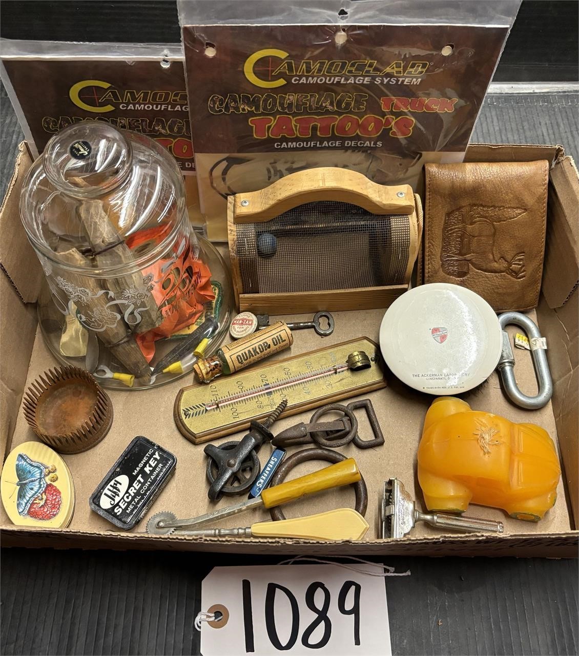 Vintage Comb, Safety Razor, Thermometer & More