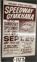 Speedway Gymkhana Sandusky, OH Advertising Poster