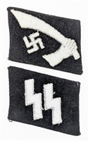 WW2 German Waffen SS Gebirgs Div Collar Tabs