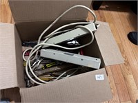 BOX OF SURGE PROTECTORS AND HARDWARE