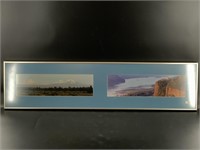 Two matted and framed photos in same frame, 9 1/2"