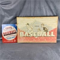 Baseball Sign and Topps Bubble Gum Sign