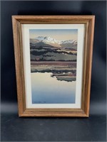 Byron Birdsall print "Mountainous Landscape" doubl