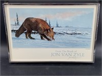 Jon Van Zyle signed print, "Sly Hunter" frame size