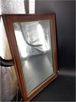 Heavy antique silvered mirror 20 3/8" x 14 1/4"