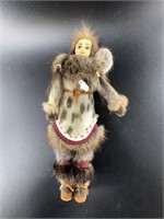 Handmade Native Alaskan doll, unsigned with spotte