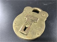 Admiralty 4 lever brass padlock no key